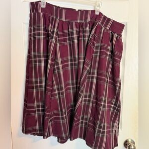 Torrid purple plaid circle skirt